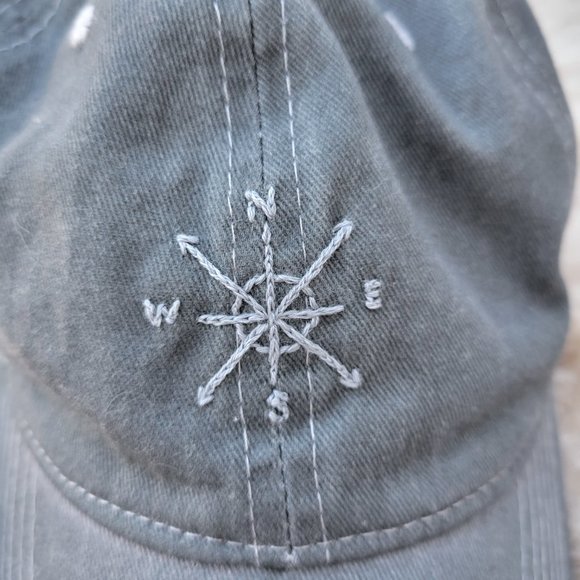 Dad Hat - Unique Hand Embroidered Compass - Picture 3 of 5